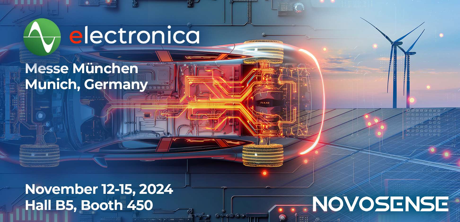 NOVOSENSEは、インテリジェントカー、電動化、産業制御に関する最新の研究開発成果をelectronica 2024に発表
