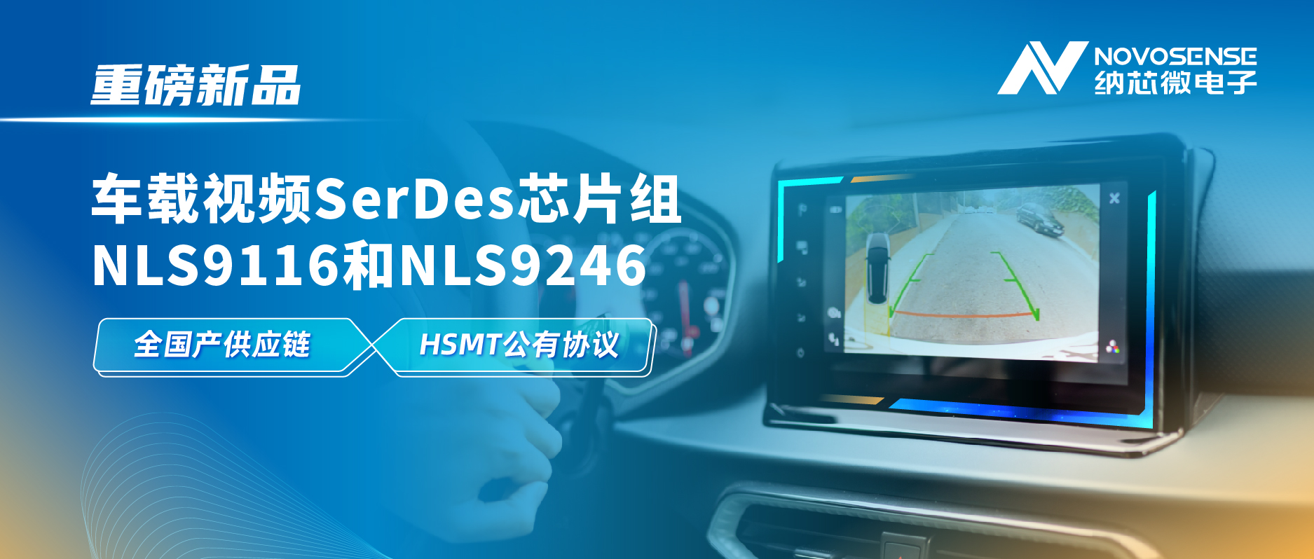 全国产供应链、完成HSMT芯片互联互通测试，long8唯一官网推出车载视频SerDes芯片组NLS9116和NLS9246